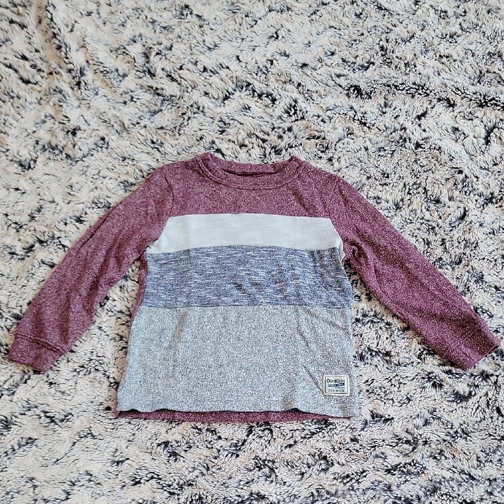 OshKosh B'gosh Kids' Long Sleeve Colorblock Shirt - Blue, Red, Gray, Ivory (Boy)